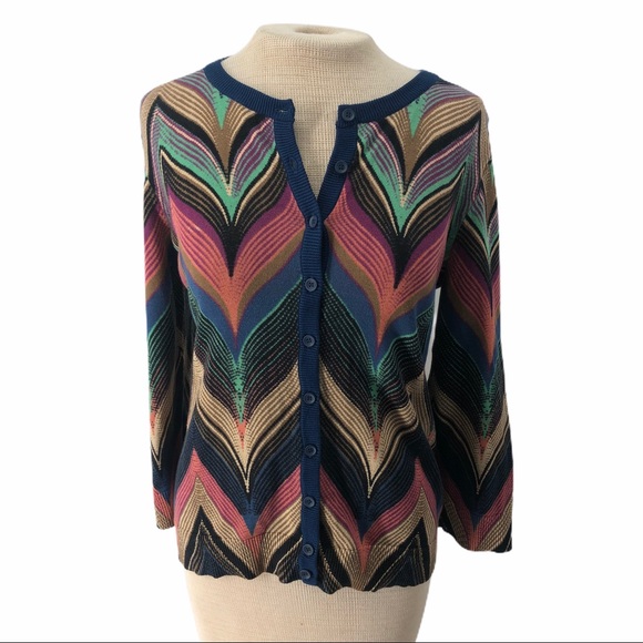 Anthropologie Tabitha Chevron Cardigan 
